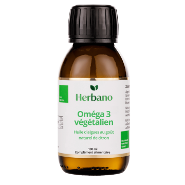 Omega 3 végétal - Huile d algues au goût de naturel de citron