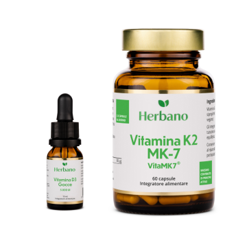 Vitamina D3 e vitamina K2 in un set
