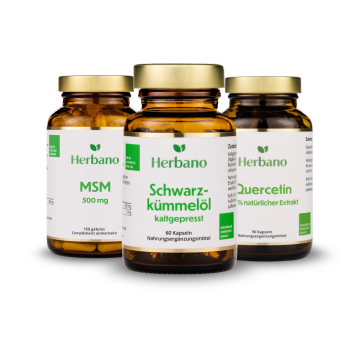 Allergie Paket - Schwarzkümmelöl, MSM, Quercetin 