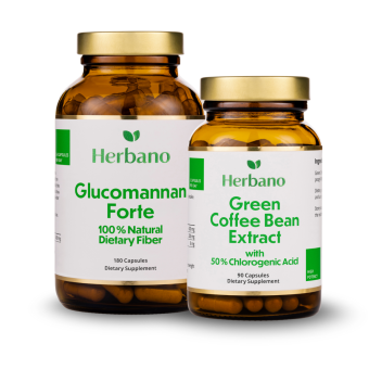 Natural Slimming Package - Combination of glucomannan and green coffee extract