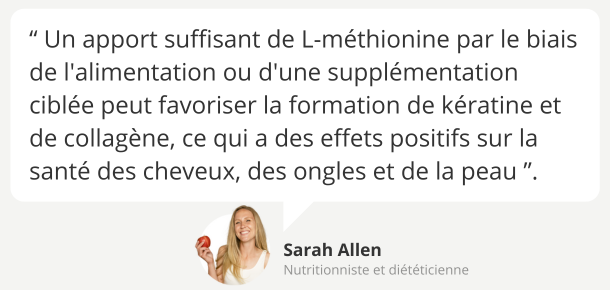 Sarah Allen comentaire sur L-Methionine