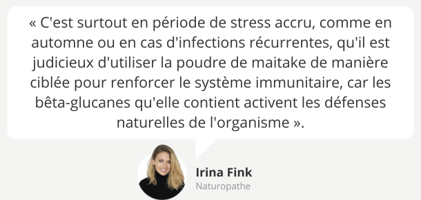 Opinion du Naturopathe Irina Fink-Maitake