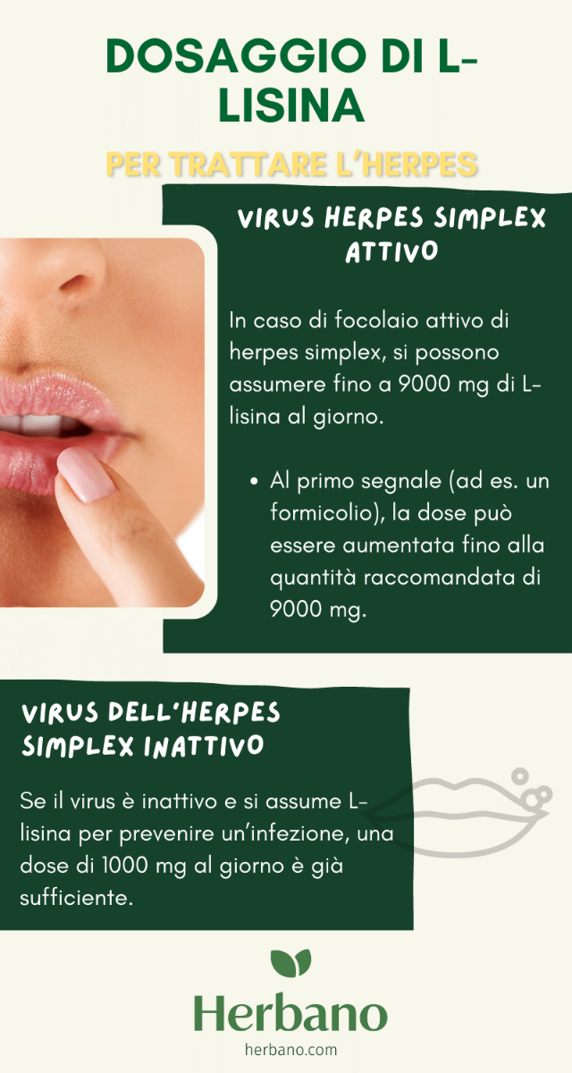 L-lisina dosaggio in caso di herpes labiale